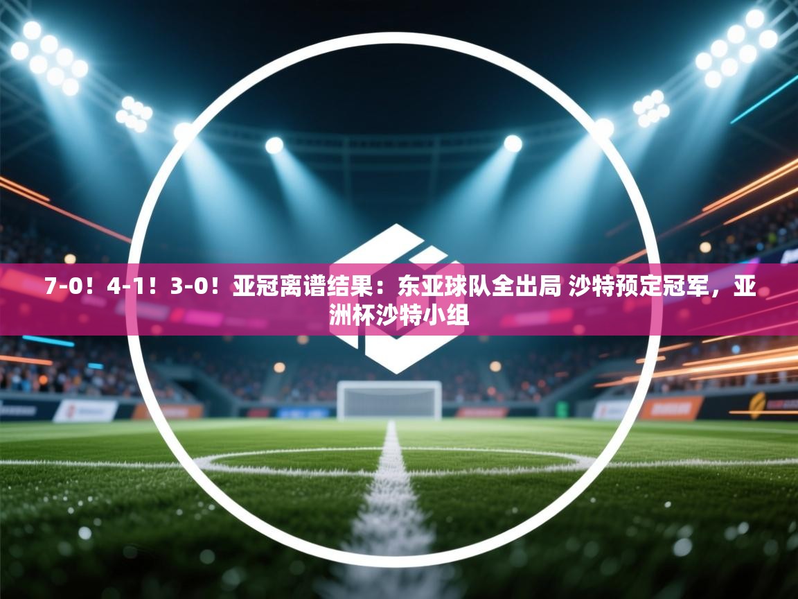 问鼎体育app官方网站入口-7-0!4-1!3-0!亚冠离谱结果:东亚球队全出局 沙特预定冠军,亚洲杯沙特小组 第3张
